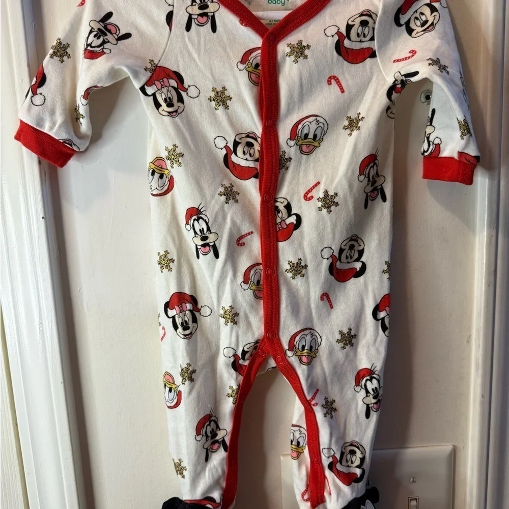 Disney Baby Mickey Mouse & Donald Duck Christmas Romper